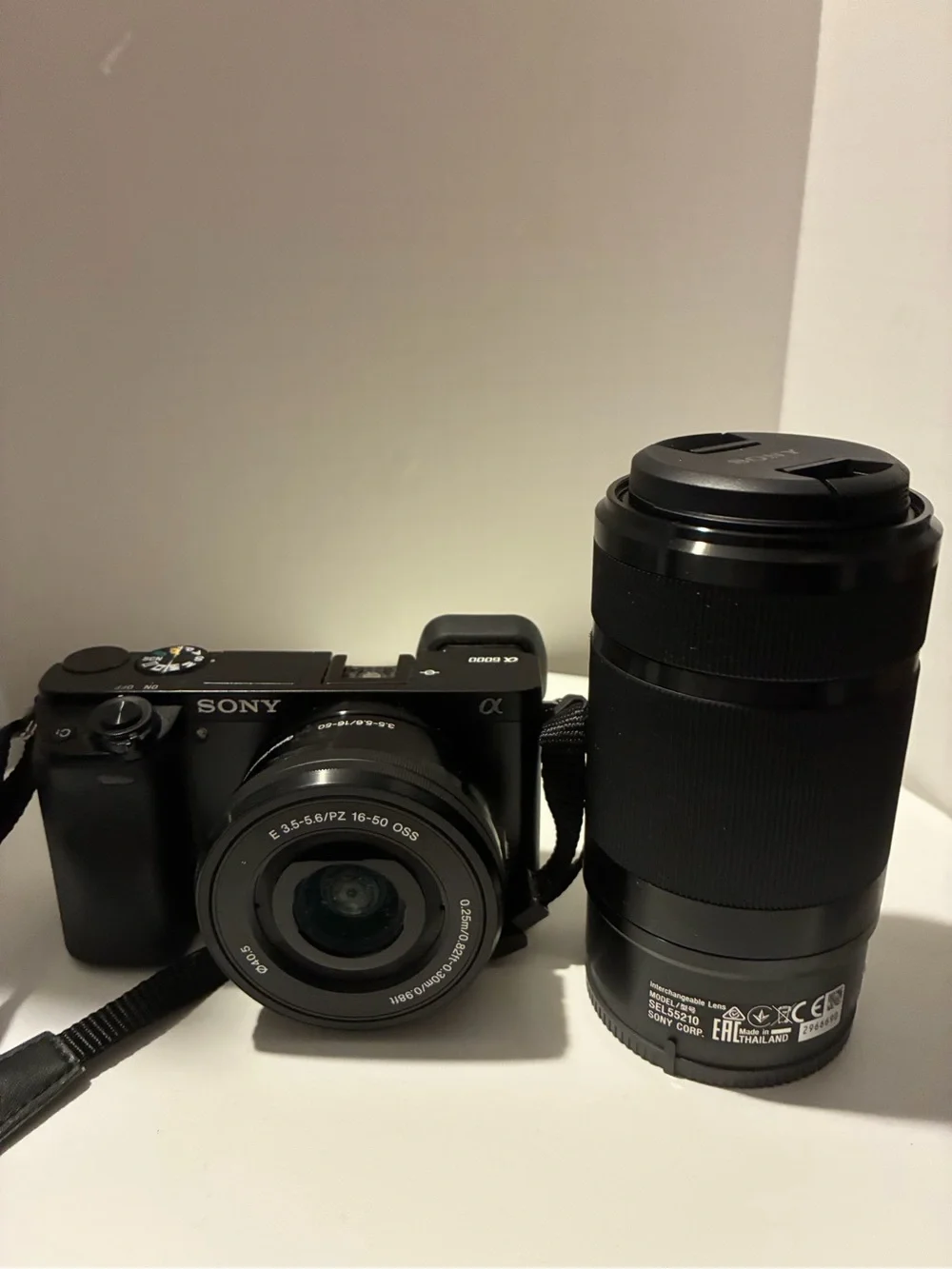 Sony A6000 Black Mirrorless Camera with 16-50mm Lens, Camera bag
